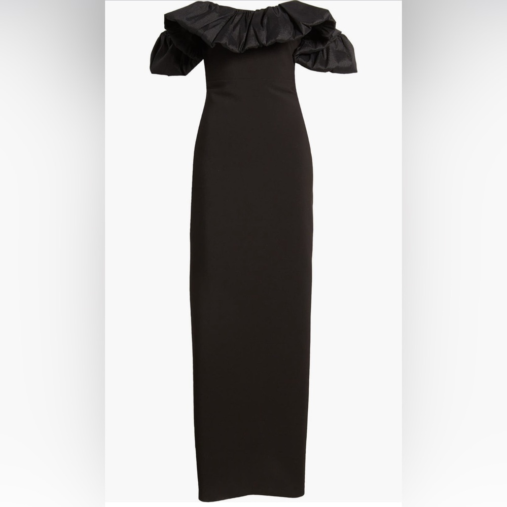 Likely Griffin black off the shoulder puff sleeve gown size 2 NWOT